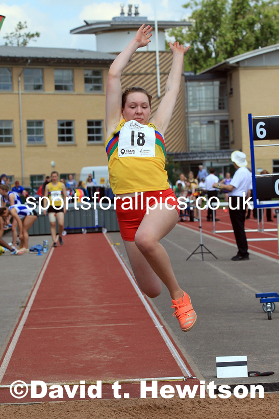 Womens Under-17s Long Jump, 2022 Northern Inter Counties U17s and U15s Track and Field, York, Thursday, June 2nd. Photo: David T. Hewitson/Sports for All Pics